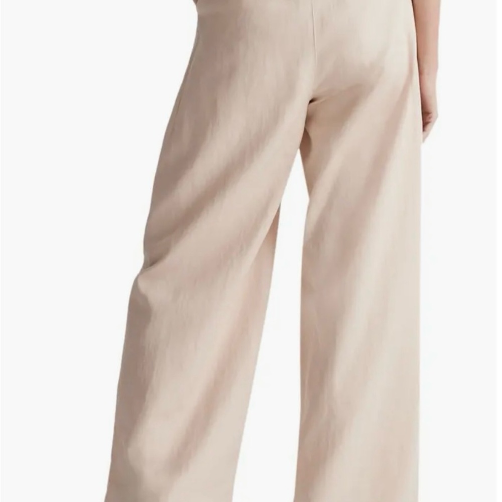 the harlow wide leg pant in drapey twill